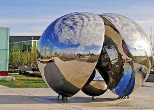 Stainless Steel Sculpture Mirror Ball