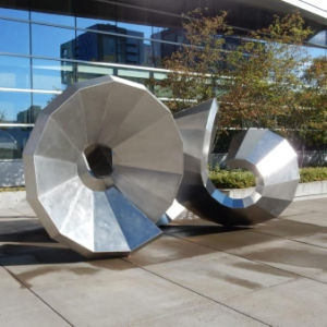 Metal Conch Public Sculpture for Outdoor with Abstract Style