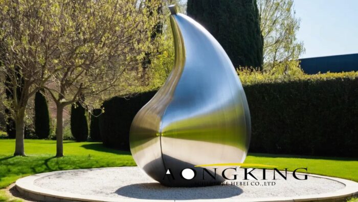 drop shape stainless steel statue for garden