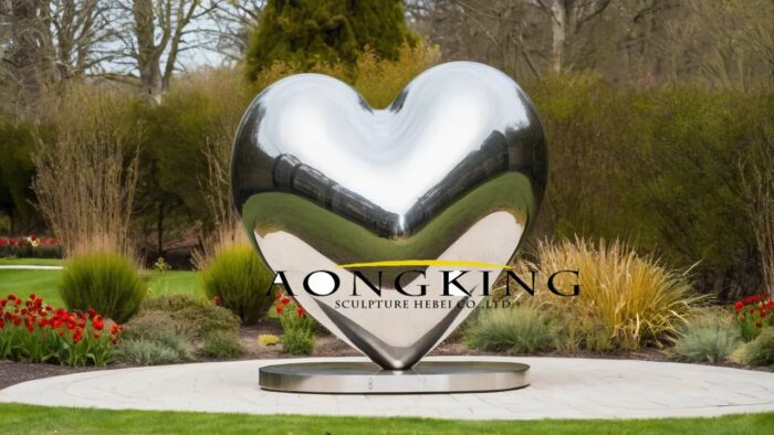 heart sculpture stainless steel decoration